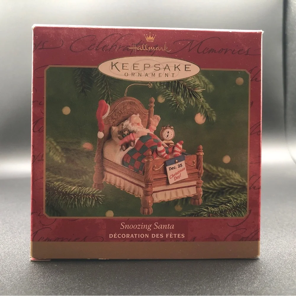 Hallmark Keepsake Ornament 2001 Snoozing Santa Vintage Handcrafted‎ NIB